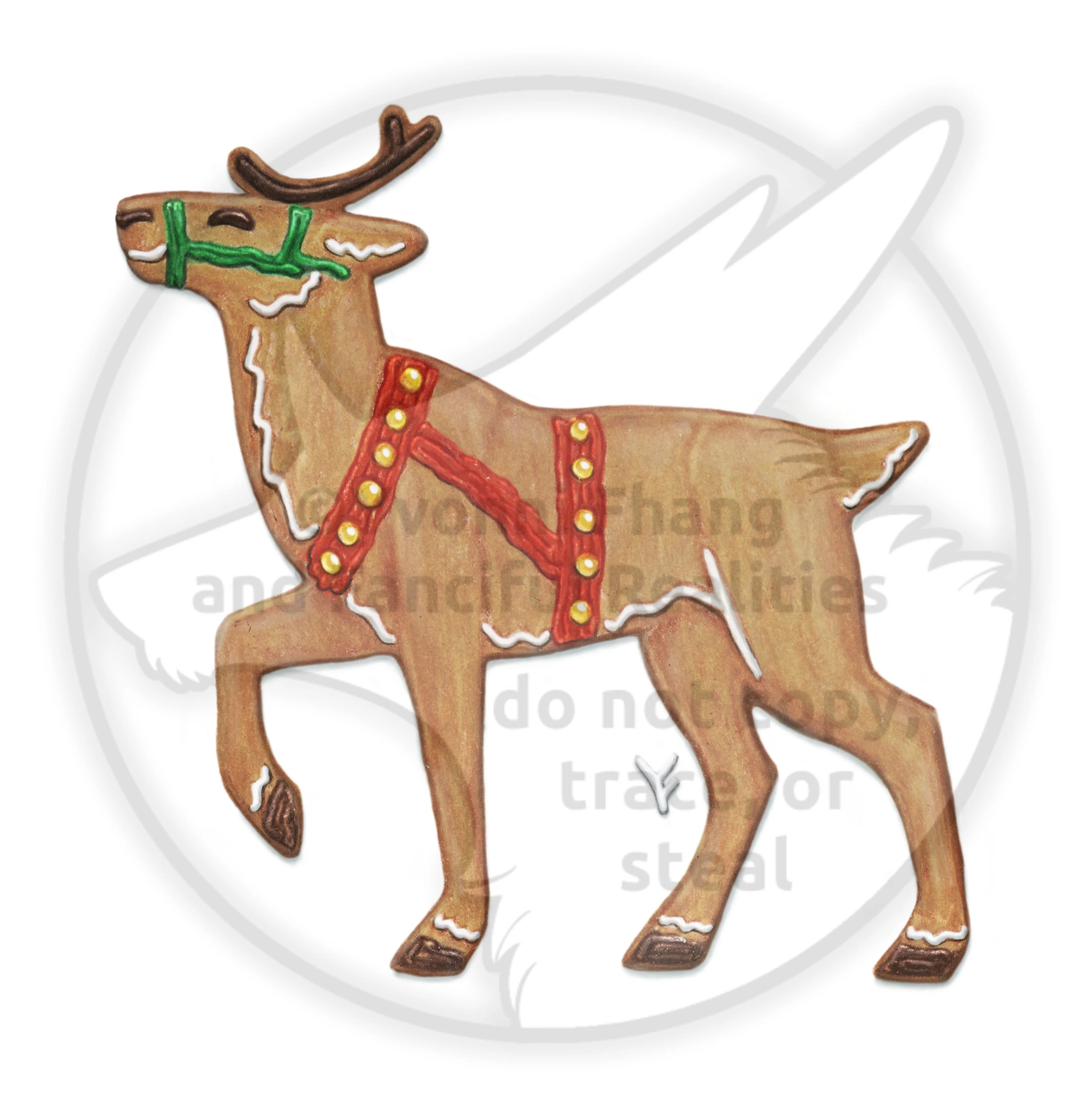 A holiday hybrid of a reindeer and a frosted Christmas Cookie!