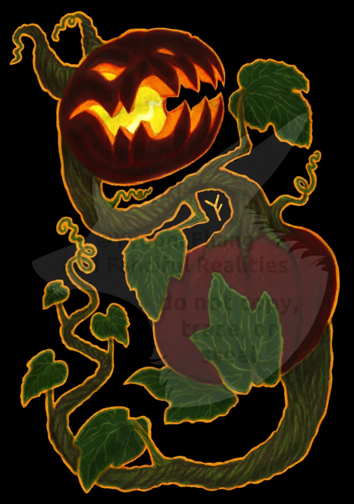A fun and spooky Halloween jack-'o'-lantern pumpkin dragon!