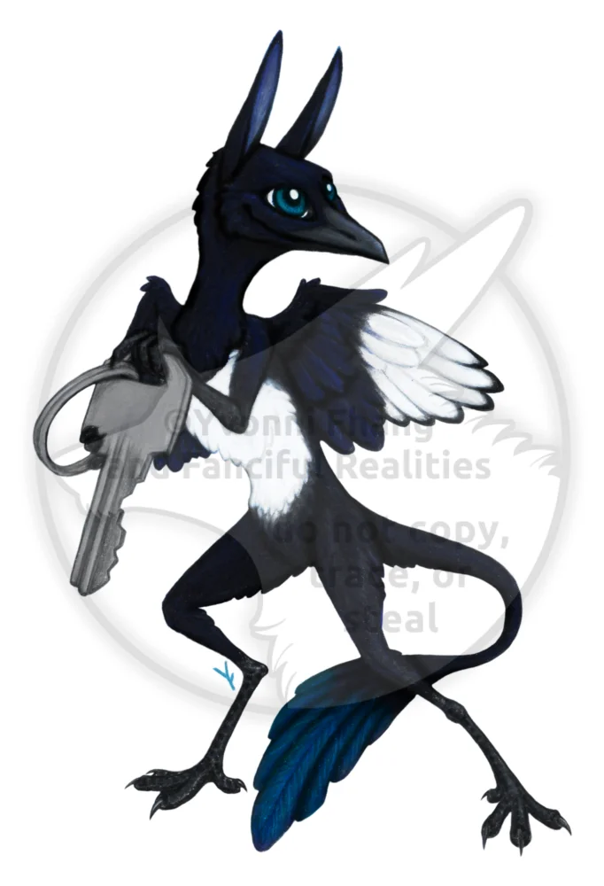 The magpie gremlin, a small creature that steals shiny objects.