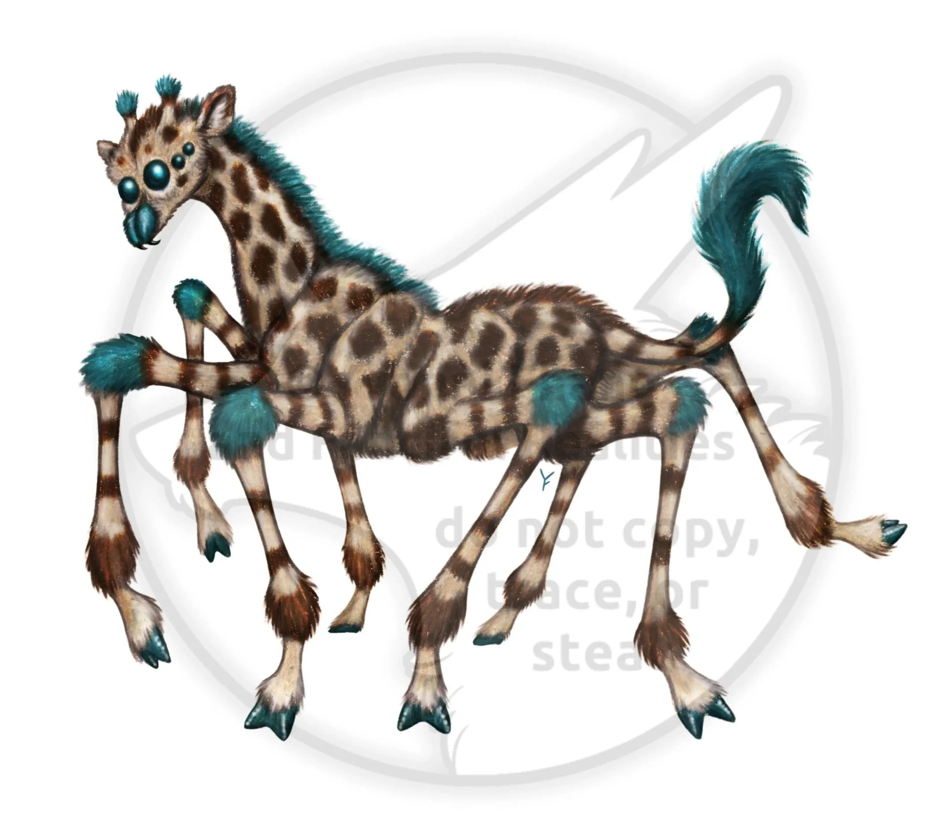 A hybrid animal, a fuzzy jumping spider and a spotted giraffe!